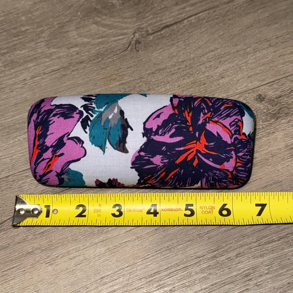 Vera Bradley Hard Eyeglasses Case Floral Print Padded Clamshell - Picture 3 of 4
